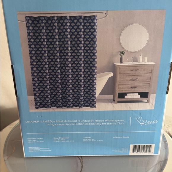 New Draper James‎ Cream and Blue Bath Set - Picture 3 of 4